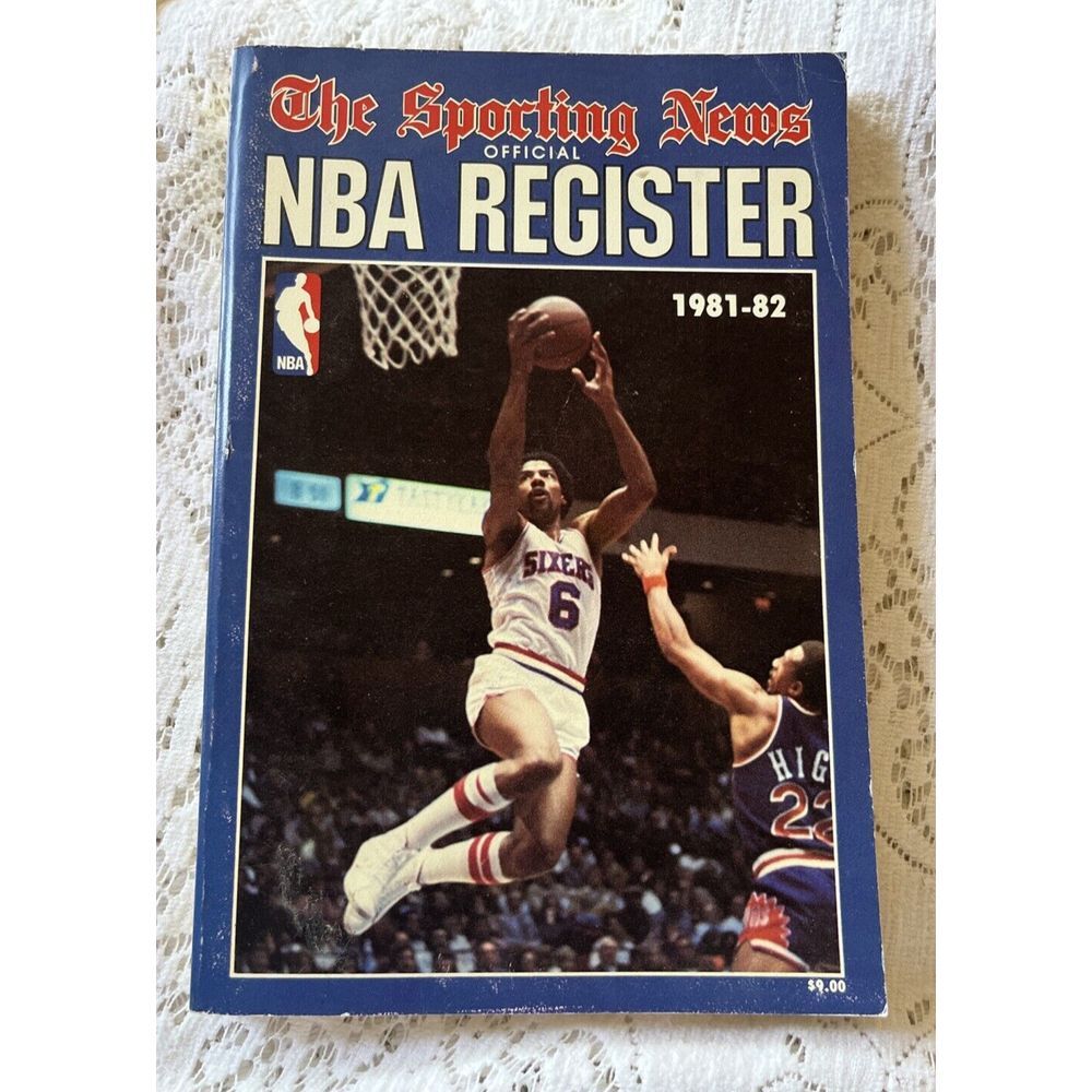 1981-82 NBA BASKETBALL THE‎ SPORTING NEWS REGISTER DR. J SIXERS